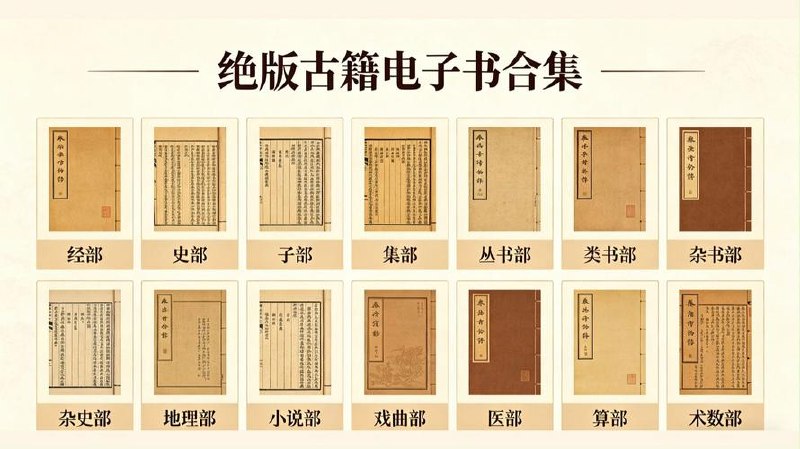 绝版古籍电子书合集（13大类） - 夸克网盘 资源封面图