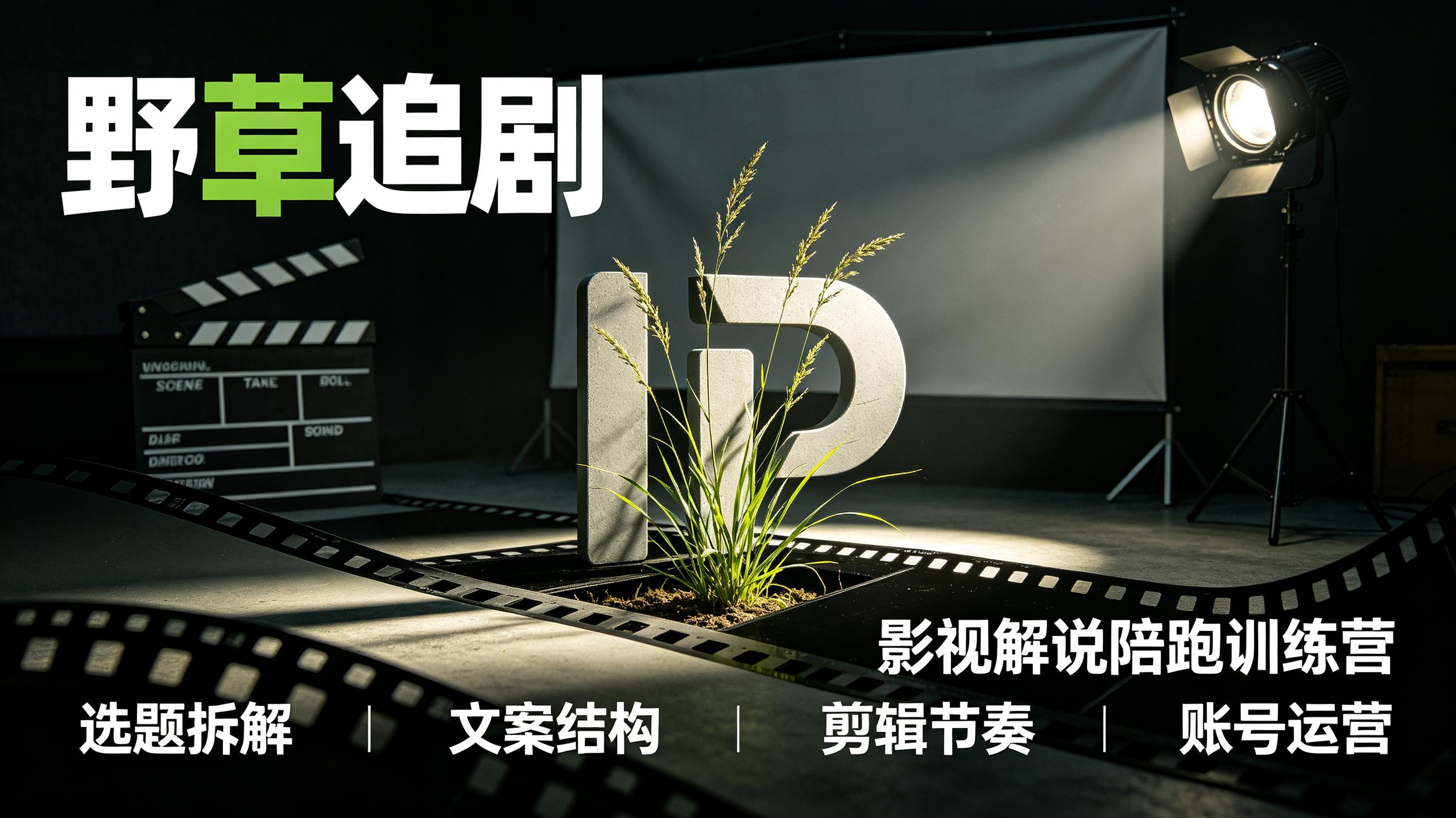 野草追剧：影视解说陪跑训练营 - 夸克网盘 资源封面图