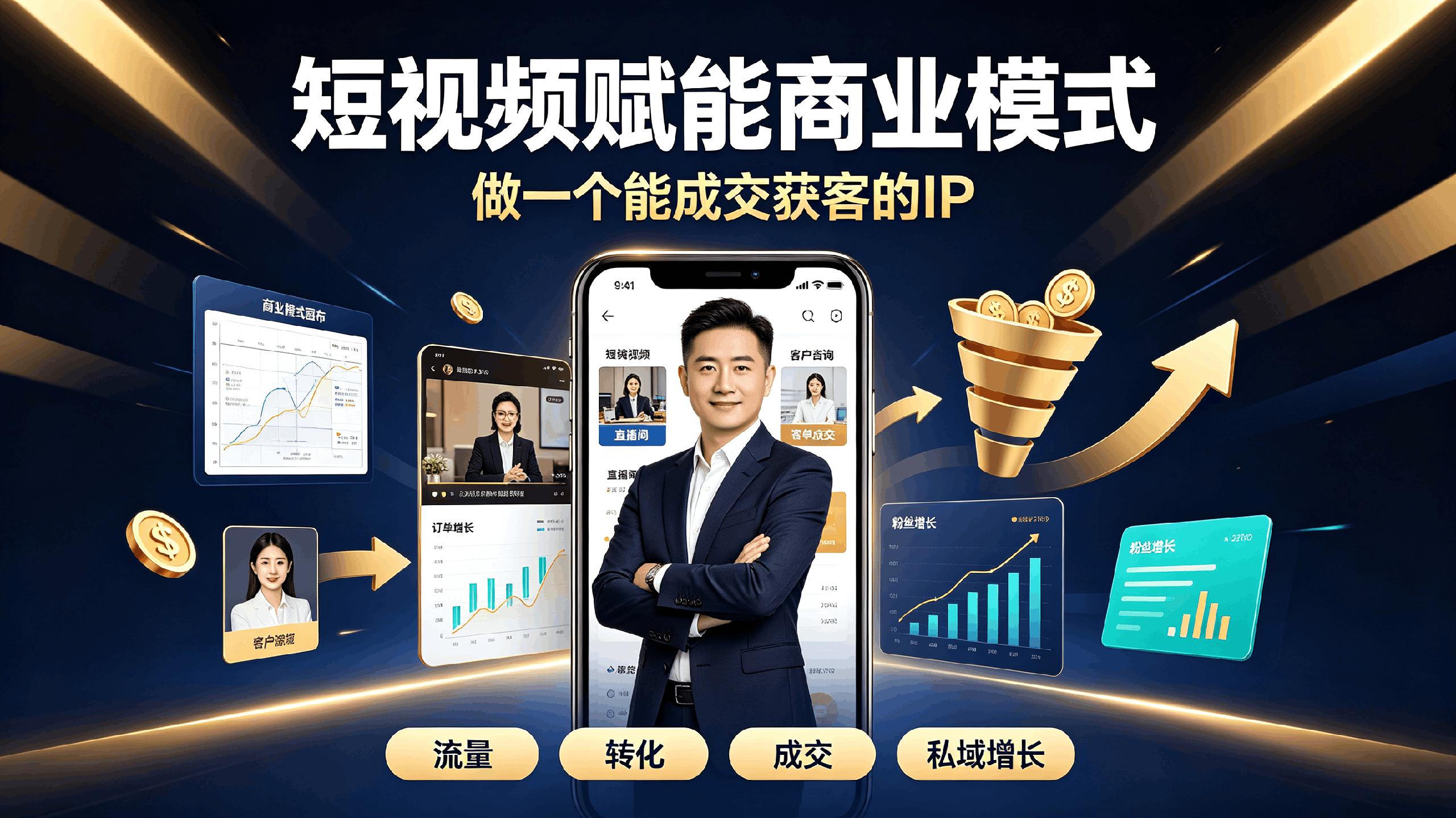 短视频赋能商业模式，做一个能成交获客的IP - 夸克网盘 资源封面图